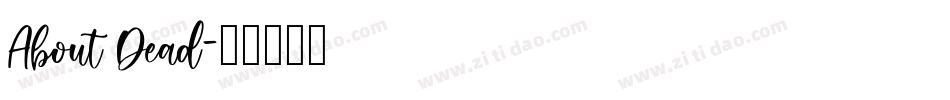 About Dead字体转换